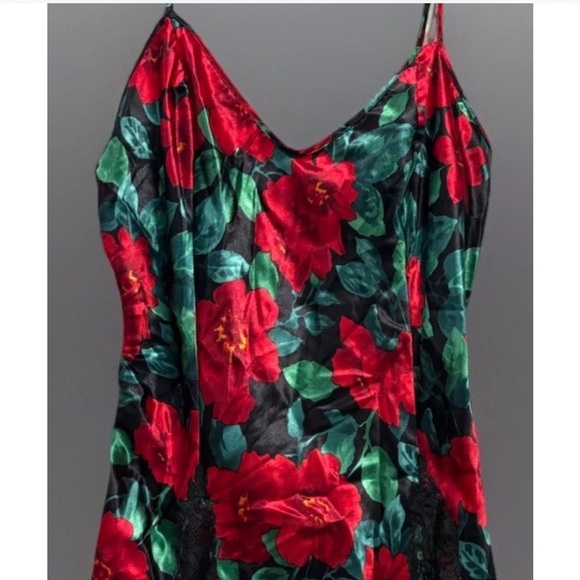 Victoria's Secret Other - Victoria's Secret Red Floral Slip Dress
